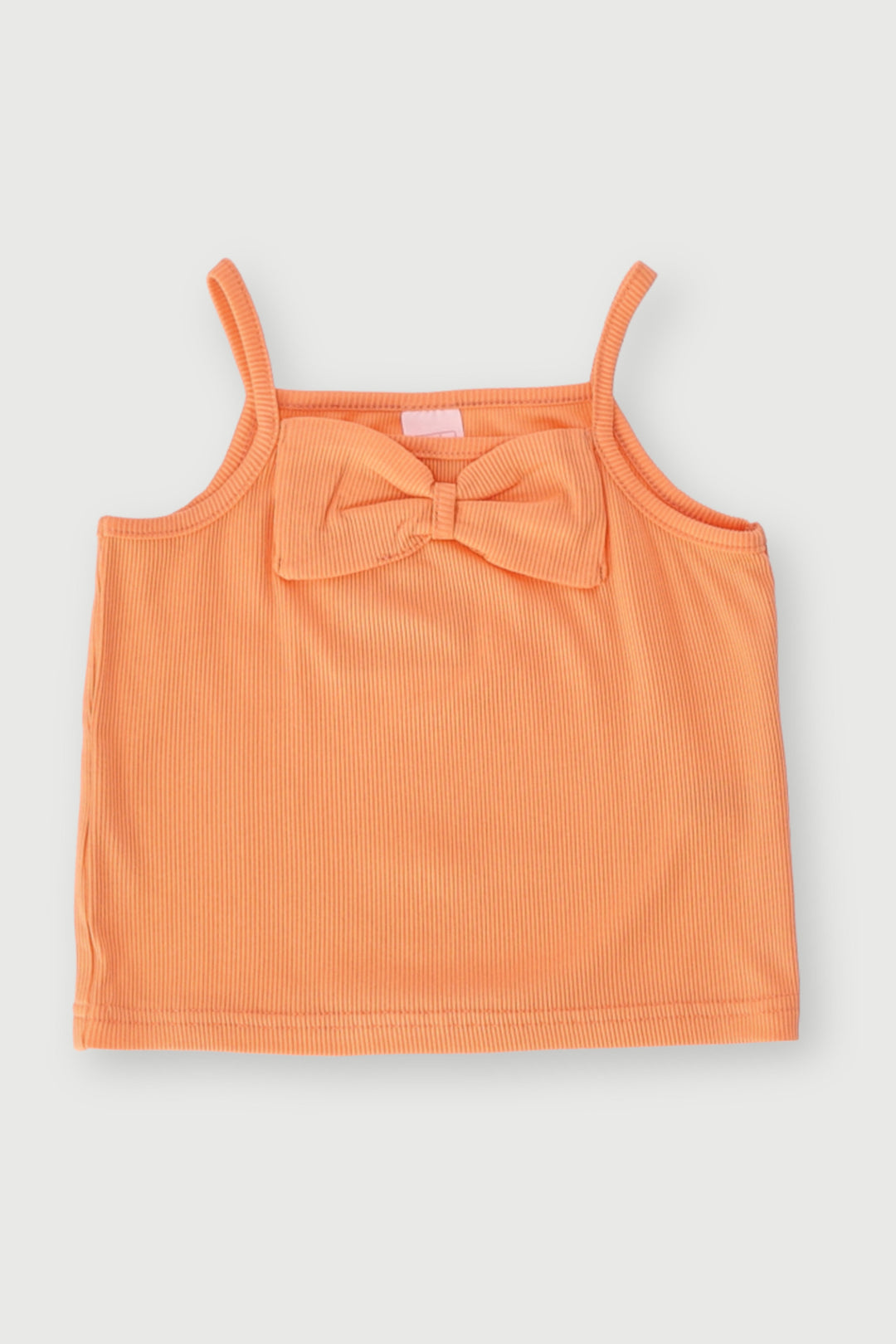 Pre-Girls Bow Rib Vest - Orange