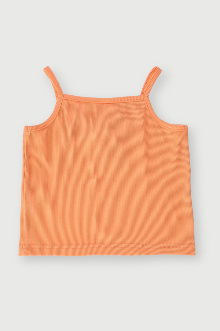 Pre-Girls Bow Rib Vest - Orange