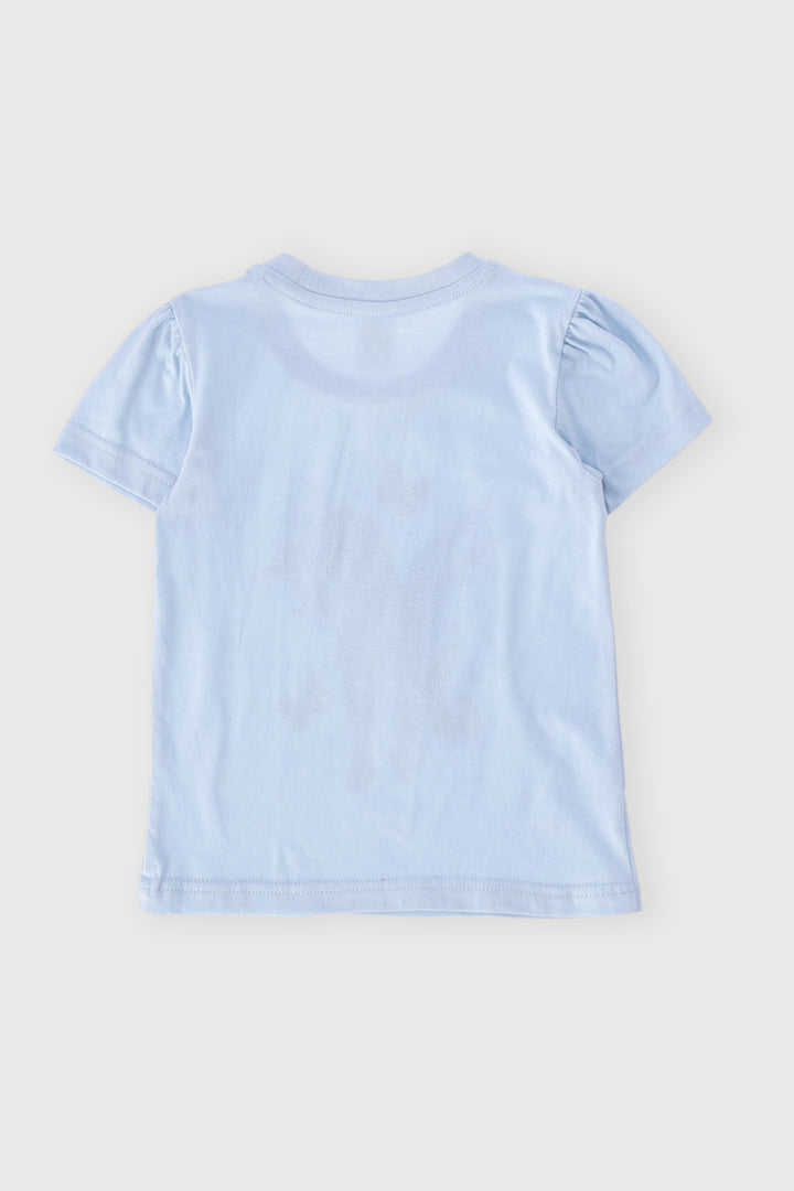 Pre-Girls Unicorn Tee - Sky Blue