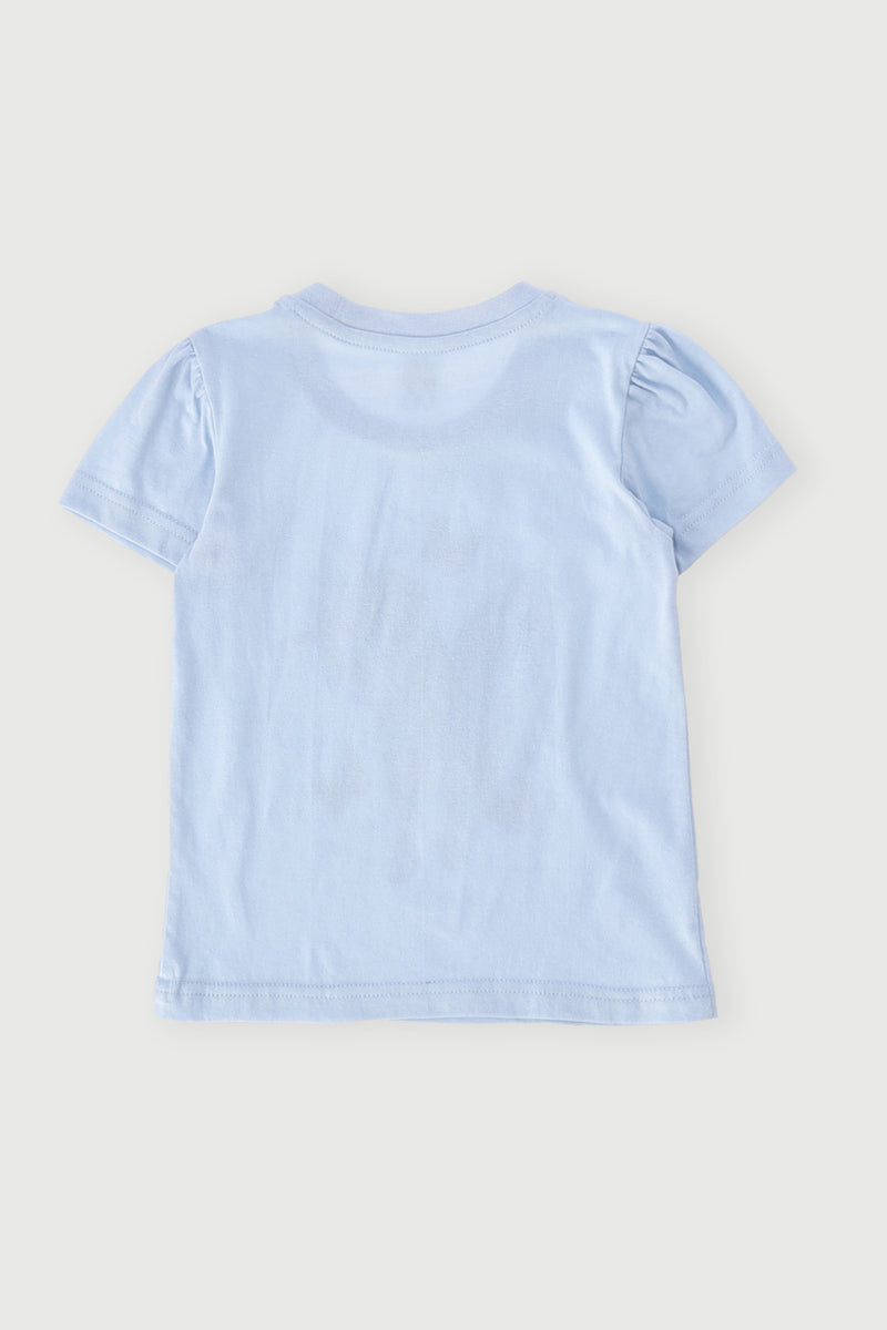 Pre-Girls Unicorn Tee - Sky Blue