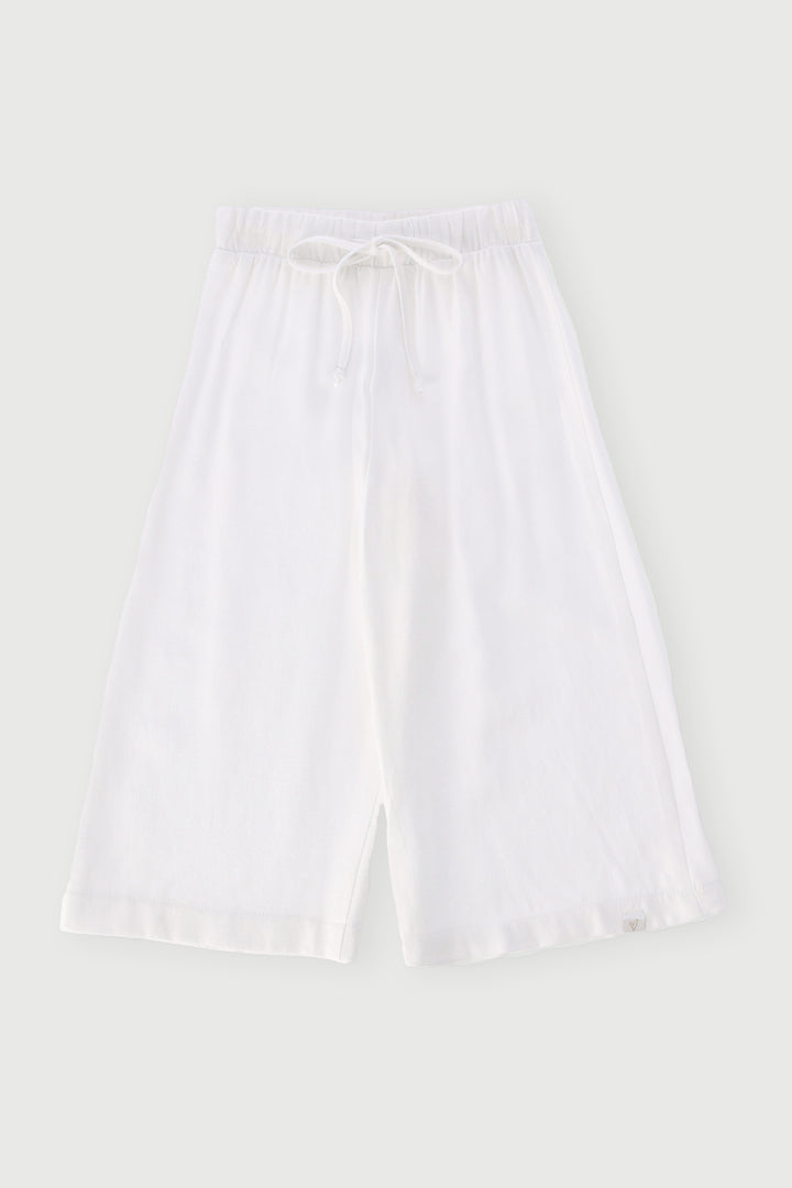 Pre-Girls Linen Pull On Pants - White
