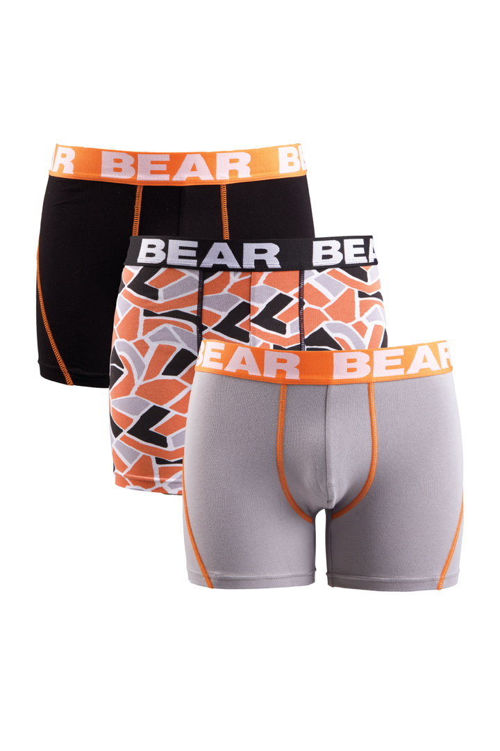 3 Pack Geo Bodyshorts - Orange