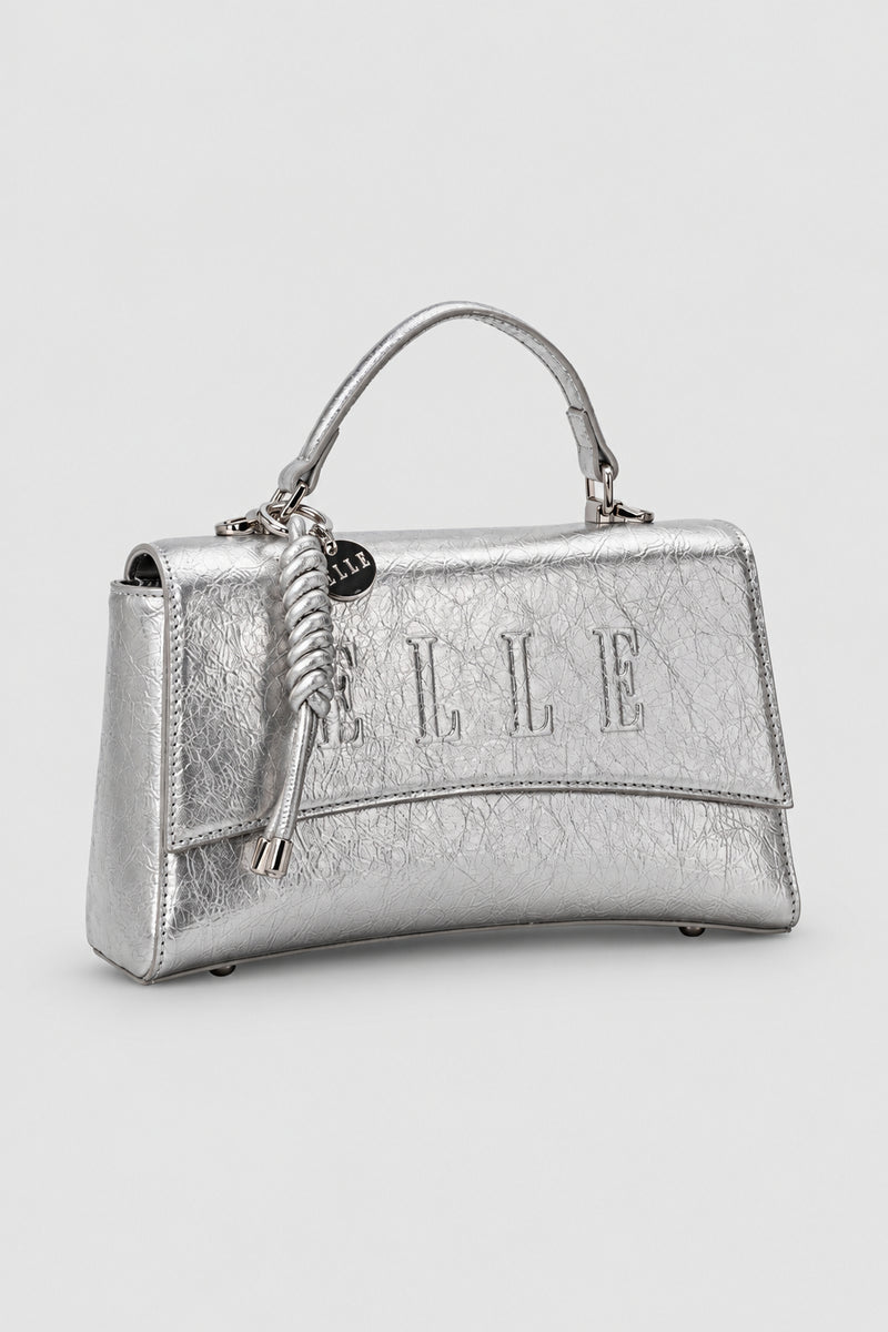 Madonna Flapover Sling Bag - Silver