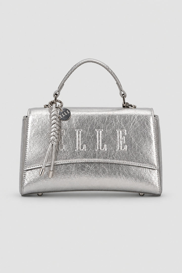 Madonna Flapover Sling Bag - Silver