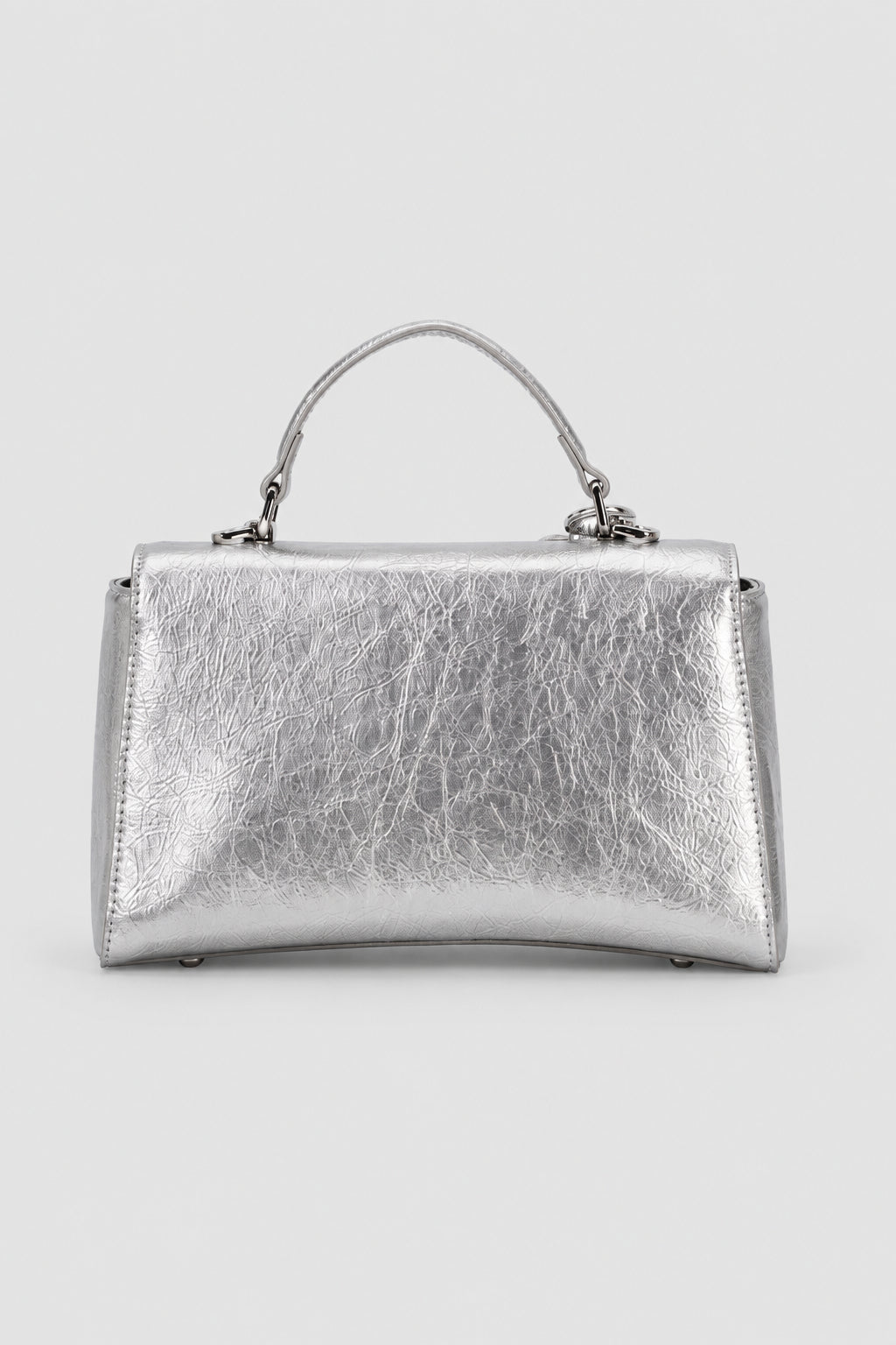Madonna Flapover Sling Bag - Silver