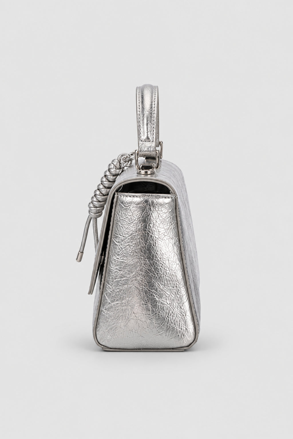 Madonna Flapover Sling Bag - Silver