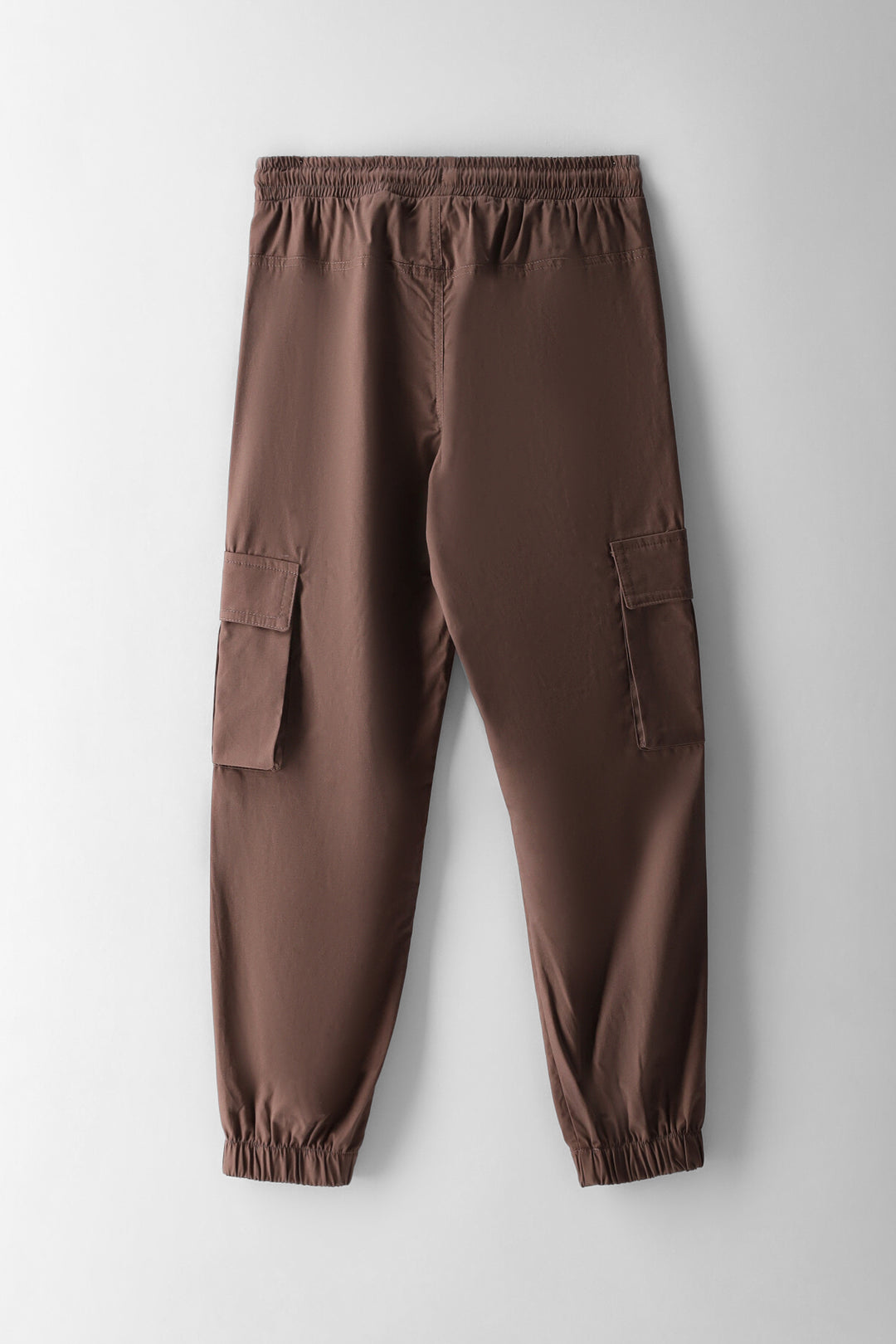 Boys Cotton Twill Cargo Jogger - Brown
