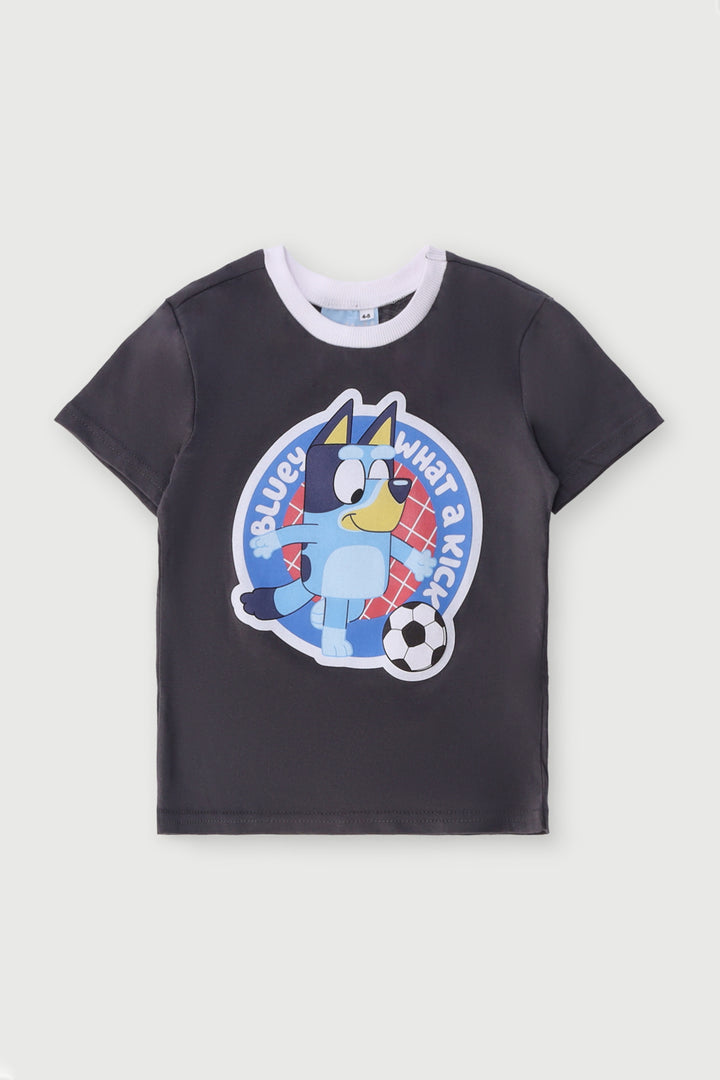 Pre-Boys Bluey Tee - Dark Grey