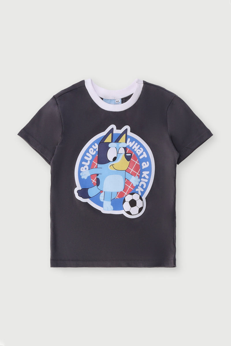 Pre-Boys Bluey Tee - Dark Grey