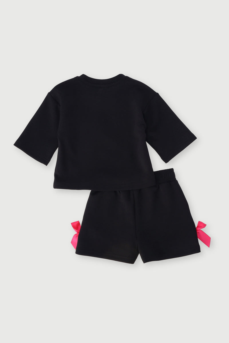Pre-Girls Scuba Bow Set - Black