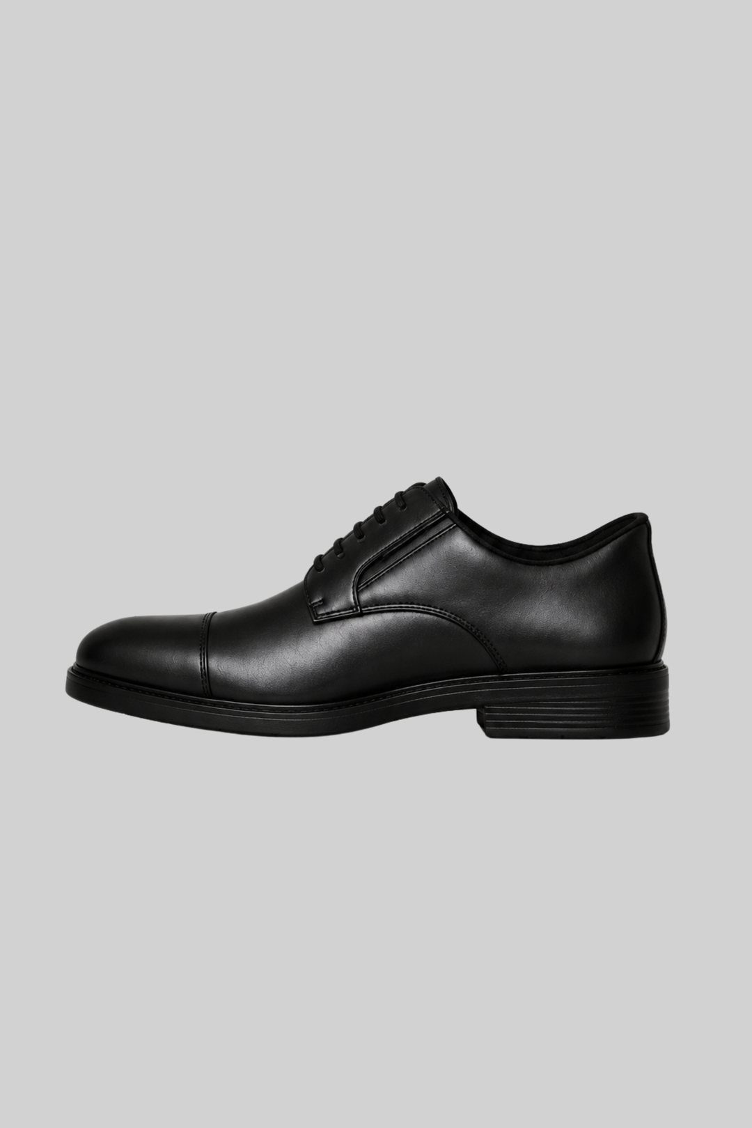 Eezy Fit Toe Cap Derby Shoe - Black