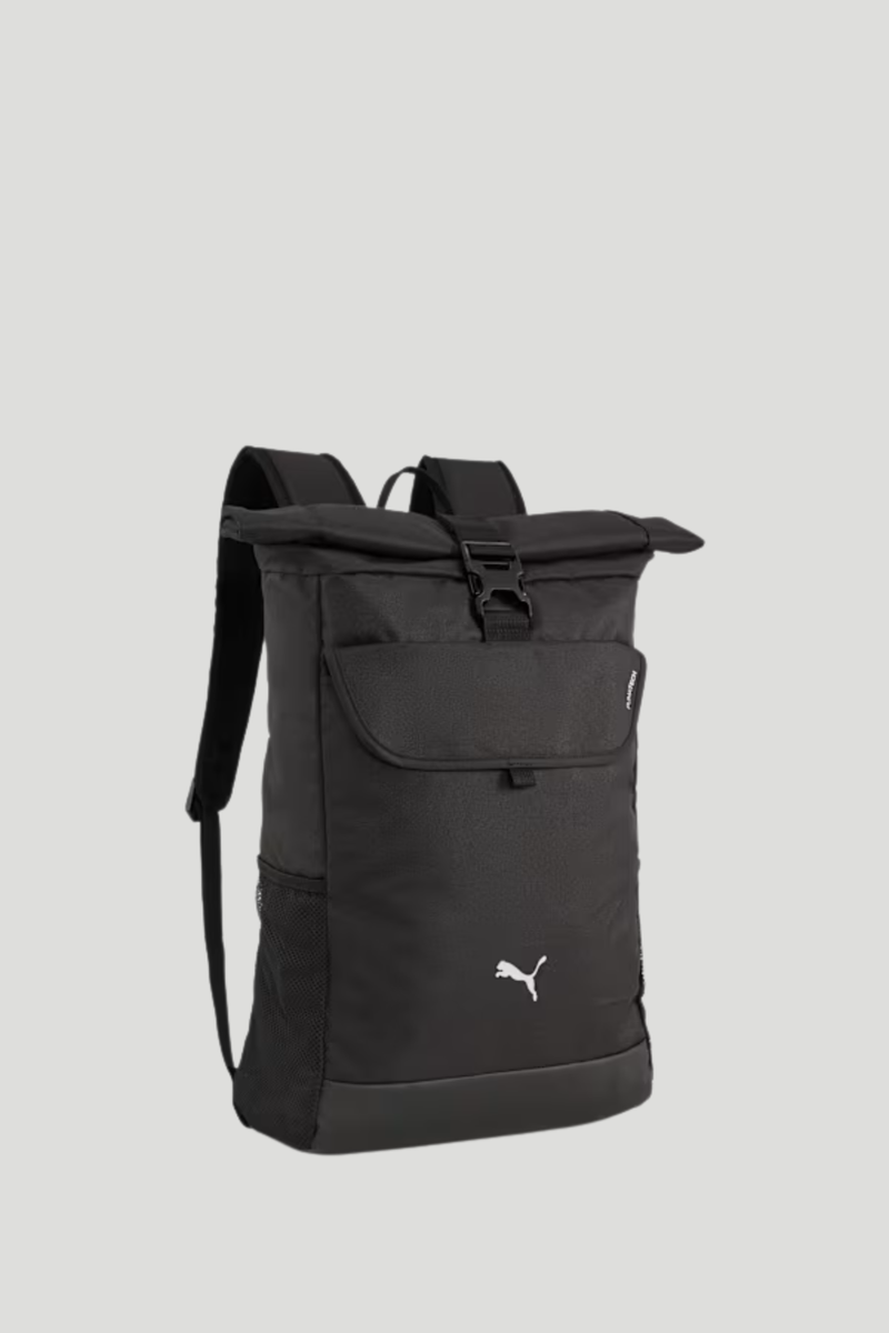 Tech Roll Top Backpack - Black