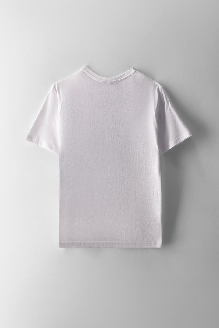 Boys Teddy Print T-Shirt - White