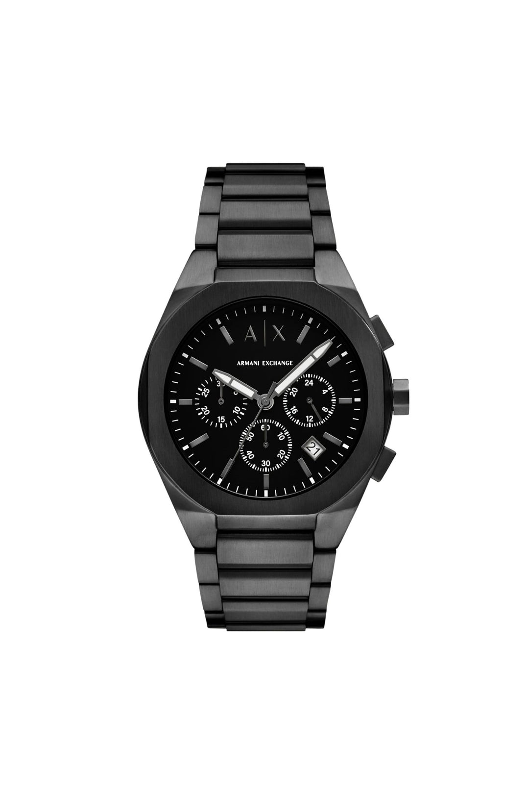 Mens Sync Chronograph Black Stainless Steel Watch