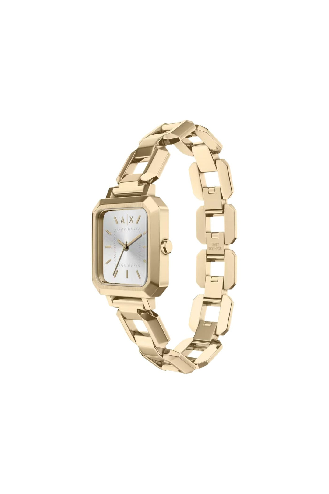 Ladies Three-Hand Gold-Tone Stainless Steel Watch And Necklace Set