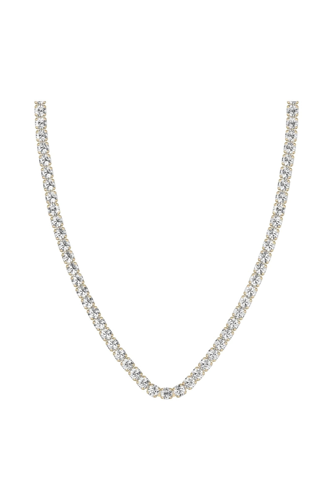 Ladies Three-Hand Gold-Tone Stainless Steel Watch And Necklace Set