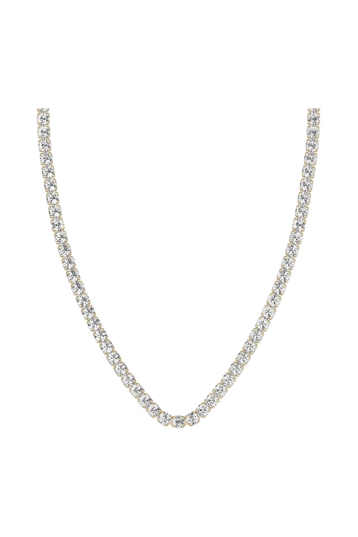 Ladies Three-Hand Gold-Tone Stainless Steel Watch And Necklace Set