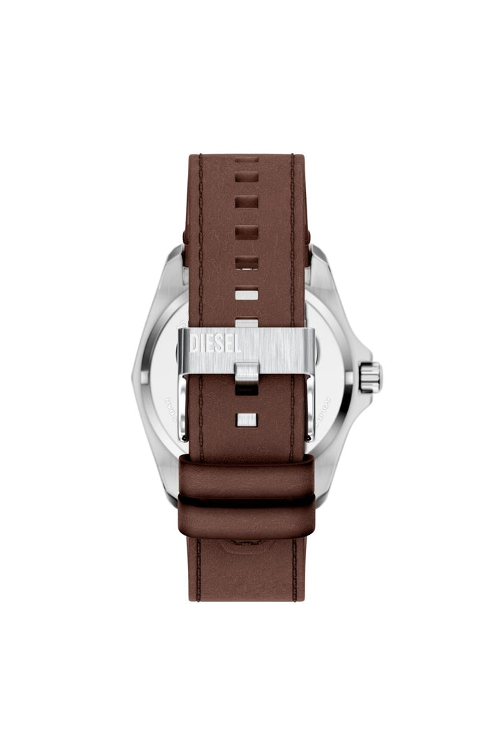 Mens Stinger Three-Hand Brown Leather Watch