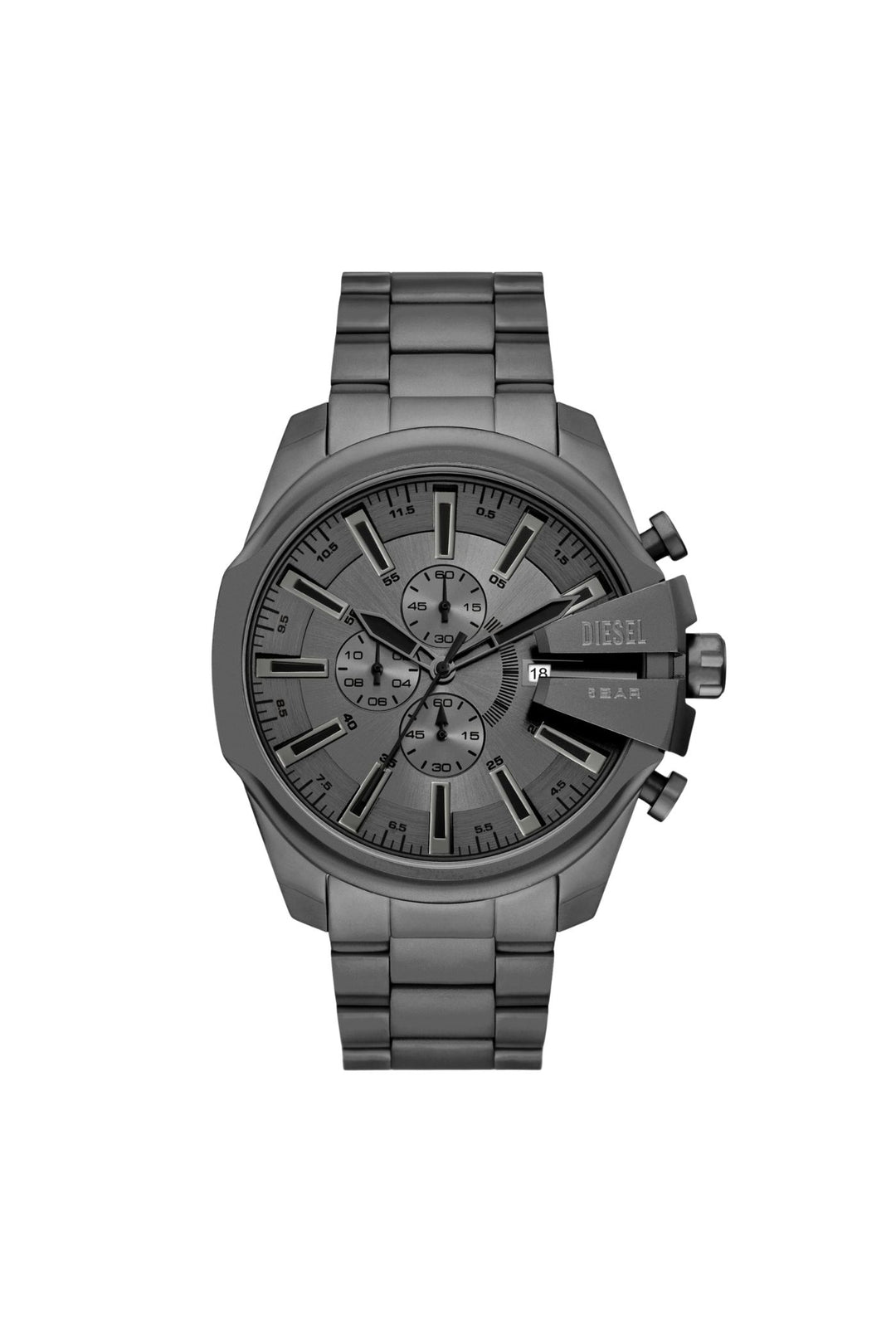 Mens Mega Chief Slim Chronograph Gray Stainless Steel Watch