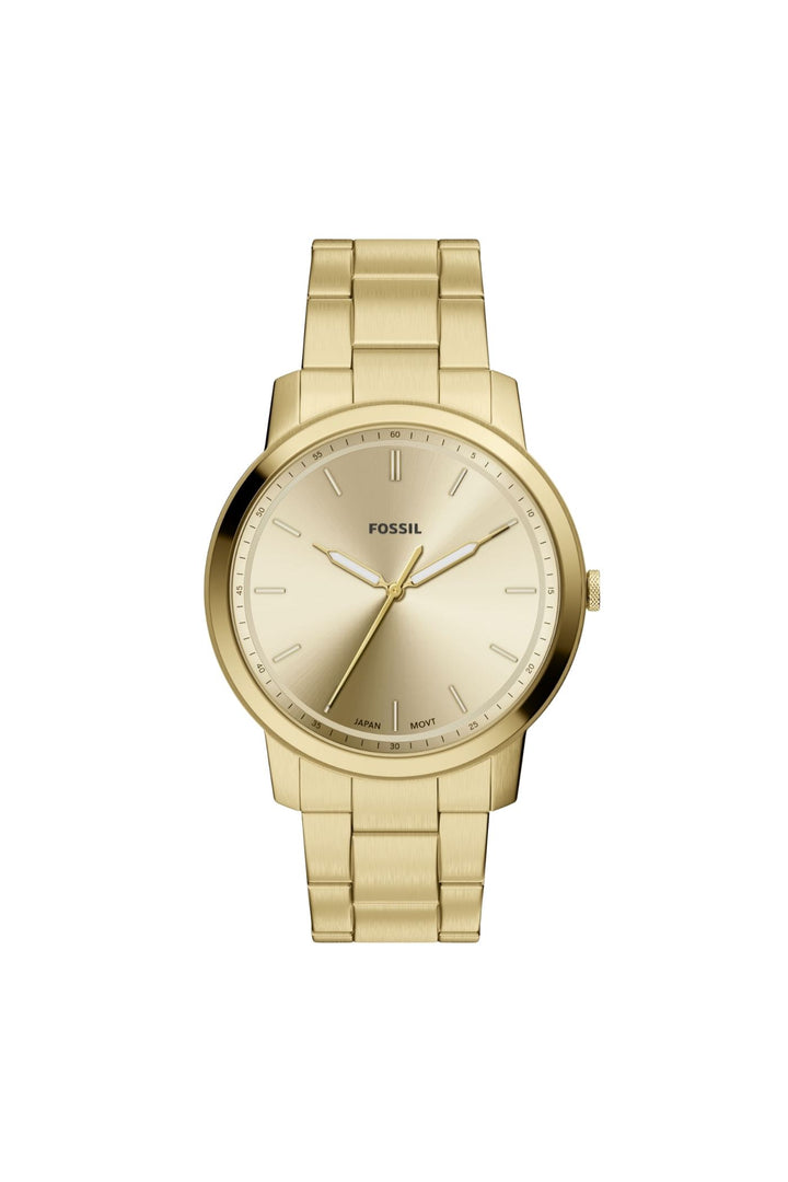 Mens Minimalist 44Mm Three-Hand Gold-Tone Stainless Steel Watch