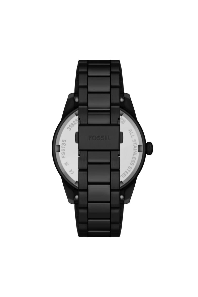 Mens Pearson 42Mm Multifunction Black Stainless Steel Watch