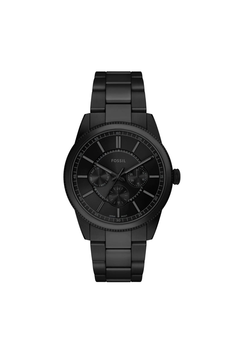 Mens Pearson 42Mm Multifunction Black Stainless Steel Watch