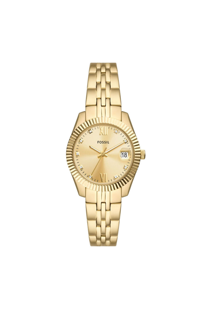 Ladies Scarlette 33Mm Three-Hand Date Gold-Tone Stainless Steel Watch