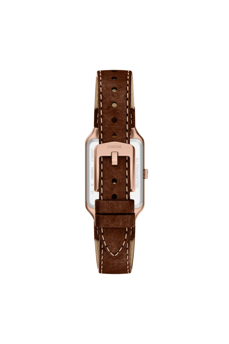 Ladies Raquel 23Mm Three-Hand Date Brown Leather Watch