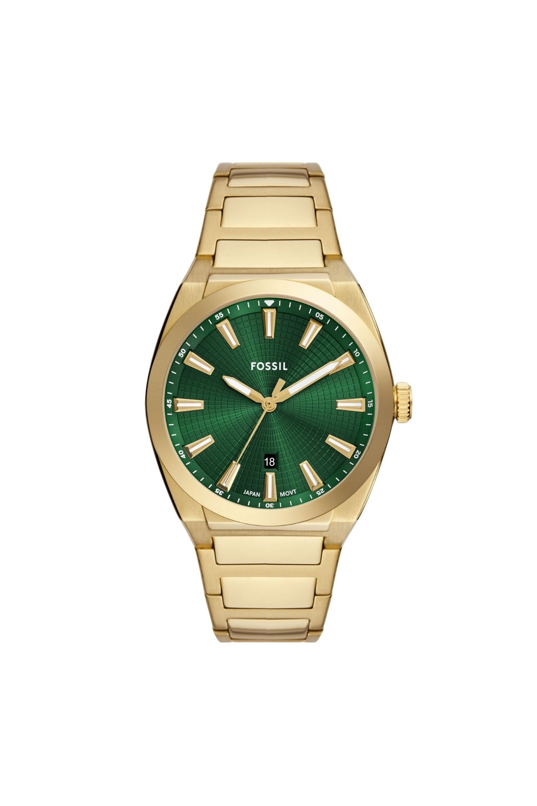Mens Everett 42Mm Three-Hand Date Gold-Tone Stainless Steel Watch