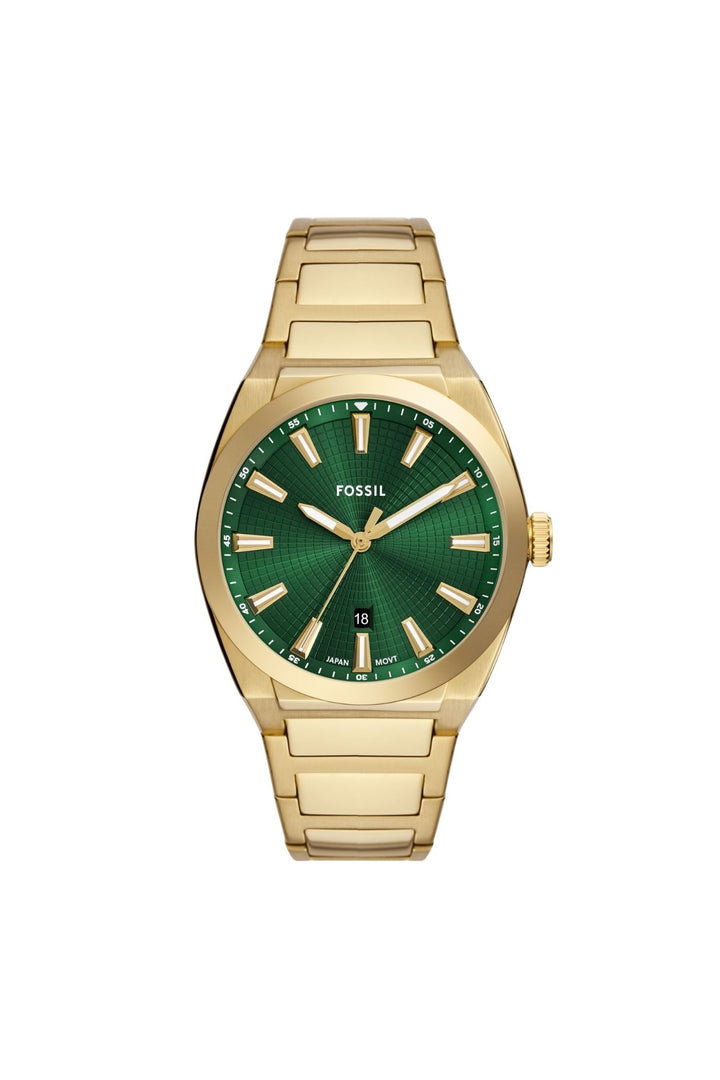 Mens Everett 42Mm Three-Hand Date Gold-Tone Stainless Steel Watch