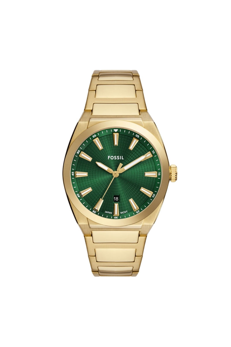 Mens Everett 42Mm Three-Hand Date Gold-Tone Stainless Steel Watch