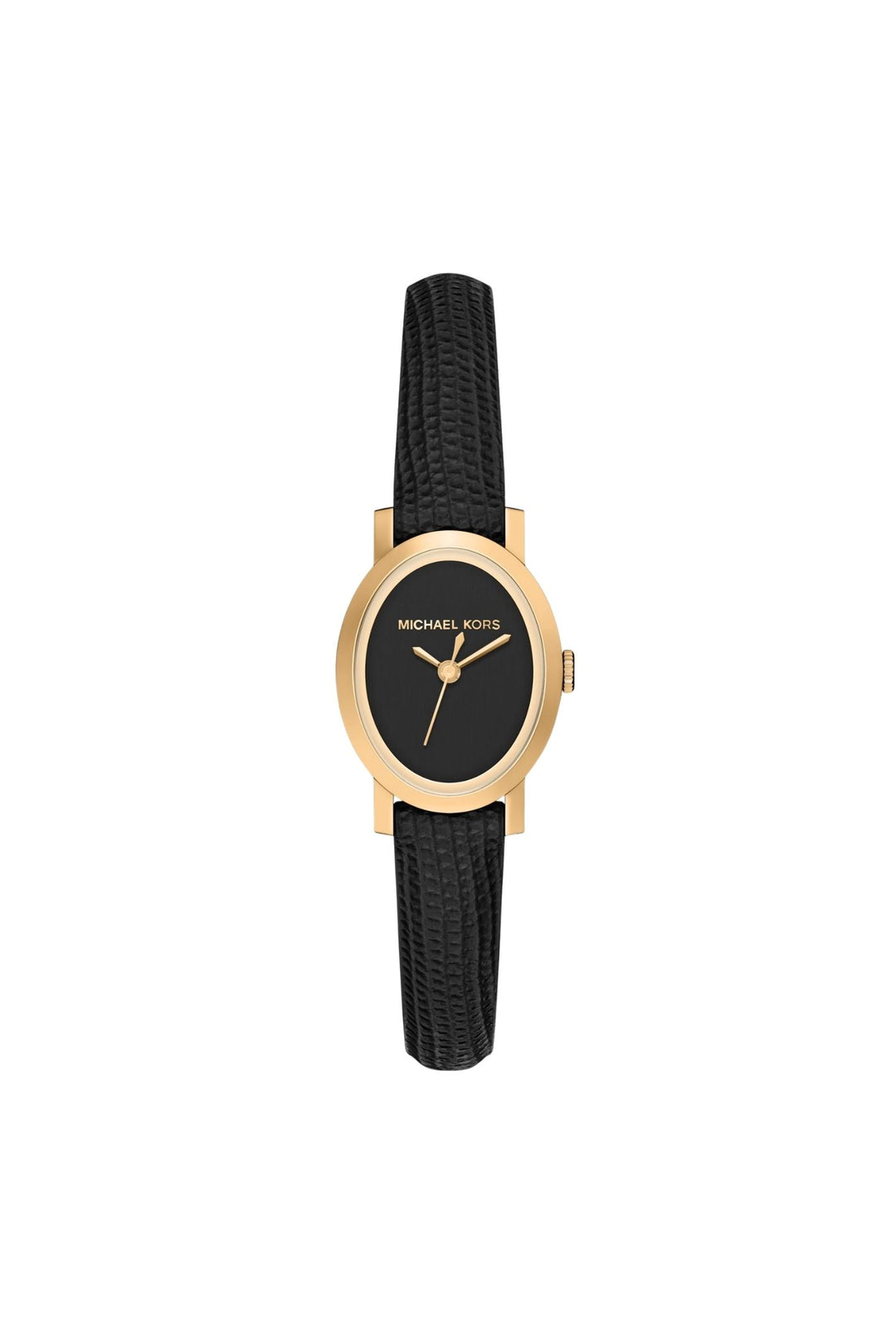 Ladies Maude Three-Hand Black Leather Watch