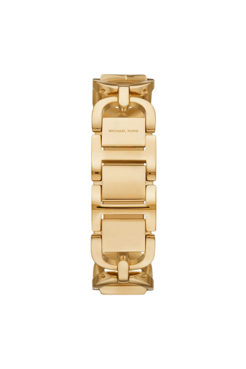 Ladies Mk Empire Three-Hand Gold-Tone Stainless Steel Watch