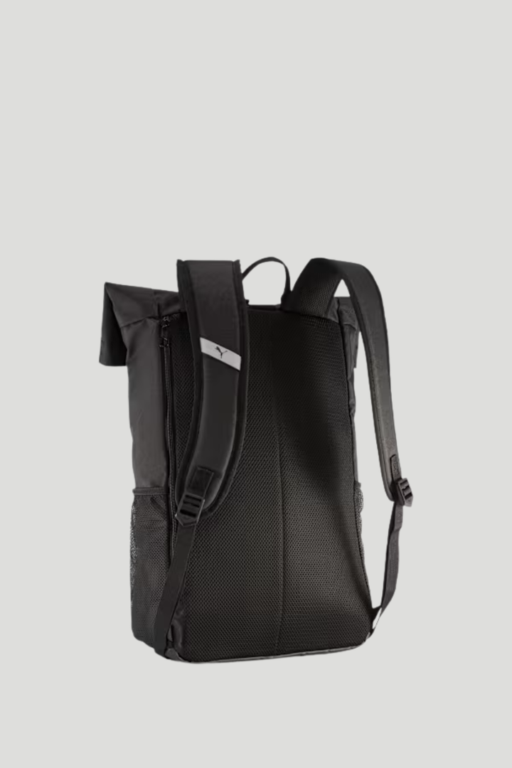 Tech Roll Top Backpack - Black