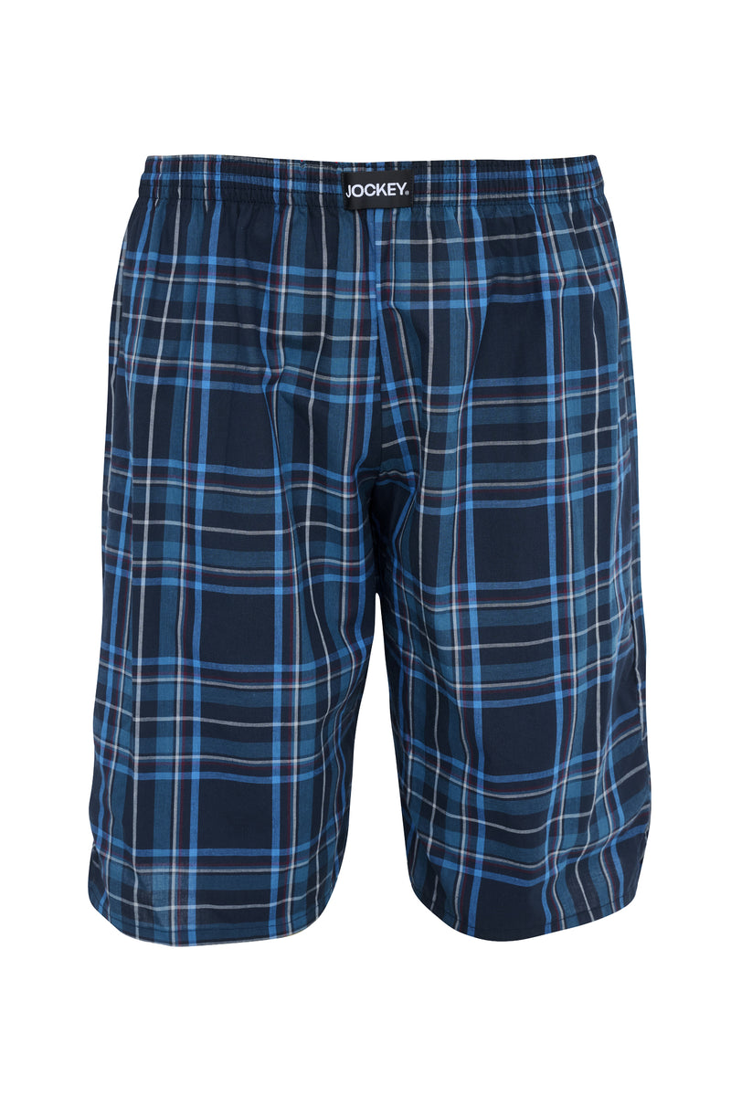 Woven Blue Check PJ Short - Blue