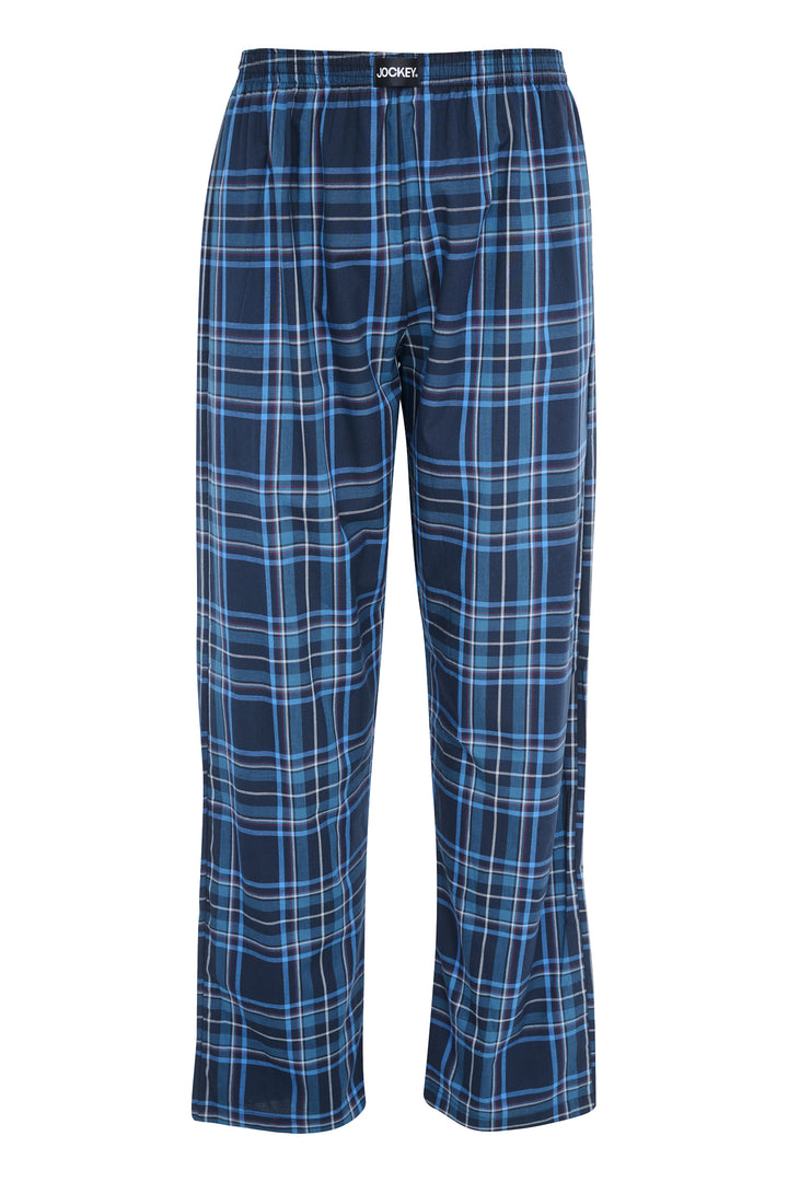 Woven Blue Check PJ Long Pants - Blue