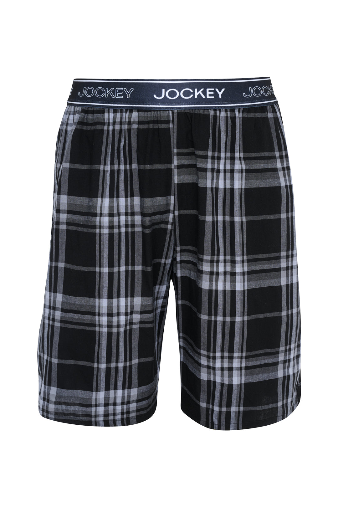 Woven Check Bermuda Sleep Shorts - Black