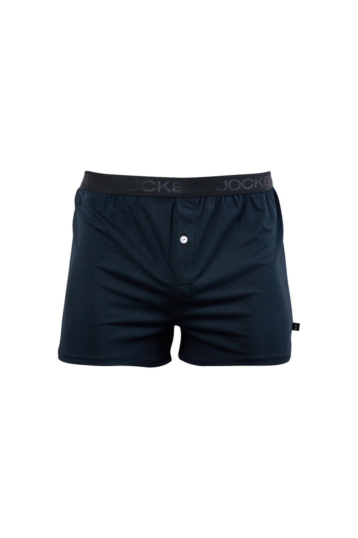 Cotton Stretch Loose Fit Boxer - Black