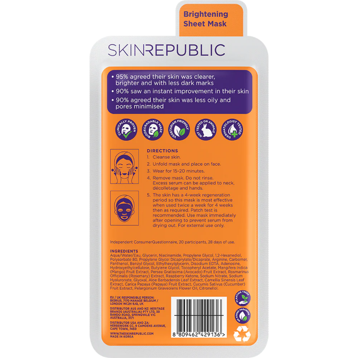Skin Republic Niacinamide 2% Face Mask Sheet