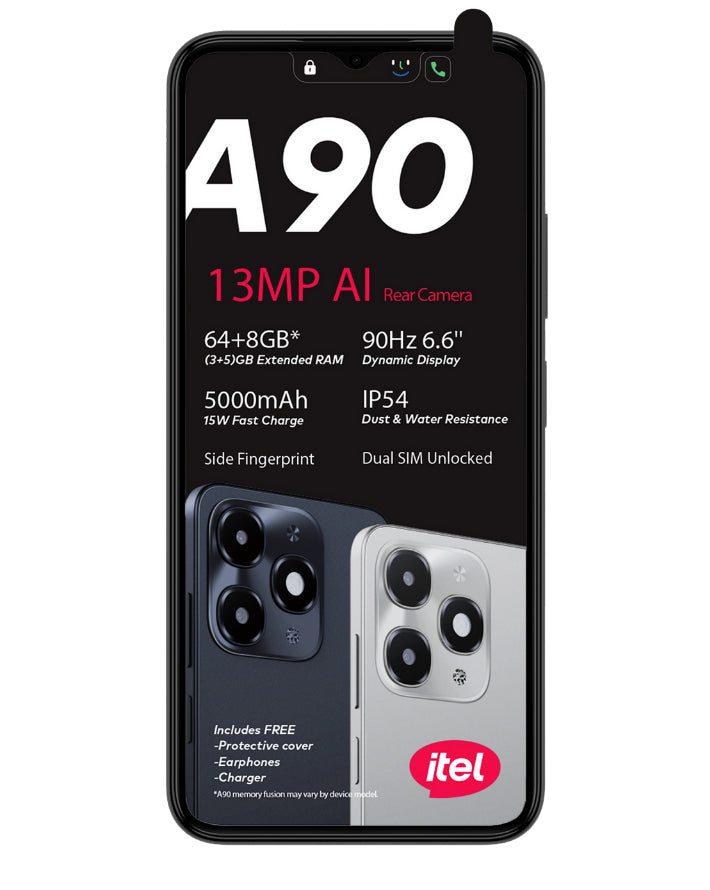 A90 4G 64GB Black Cellphone