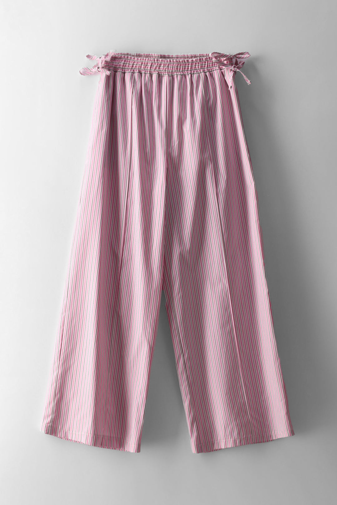 Girls Side Tie Pull On Pants - Pink