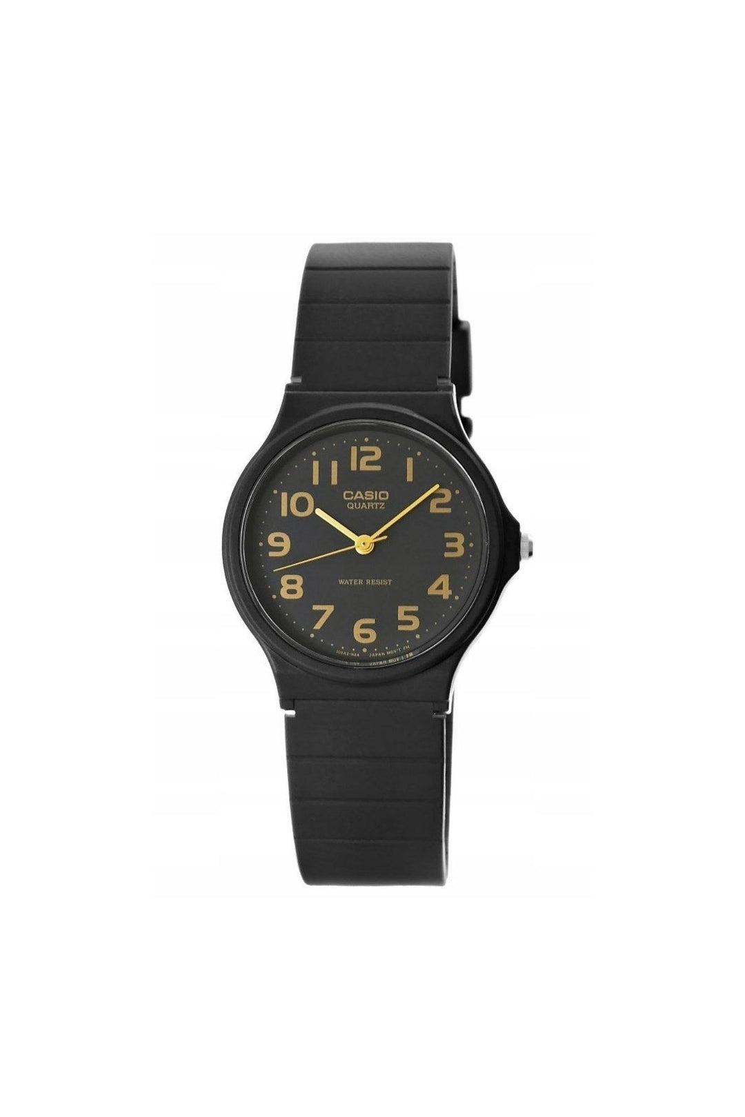 Slim Gold Numbers Large Dial Analogue Watch - Black
