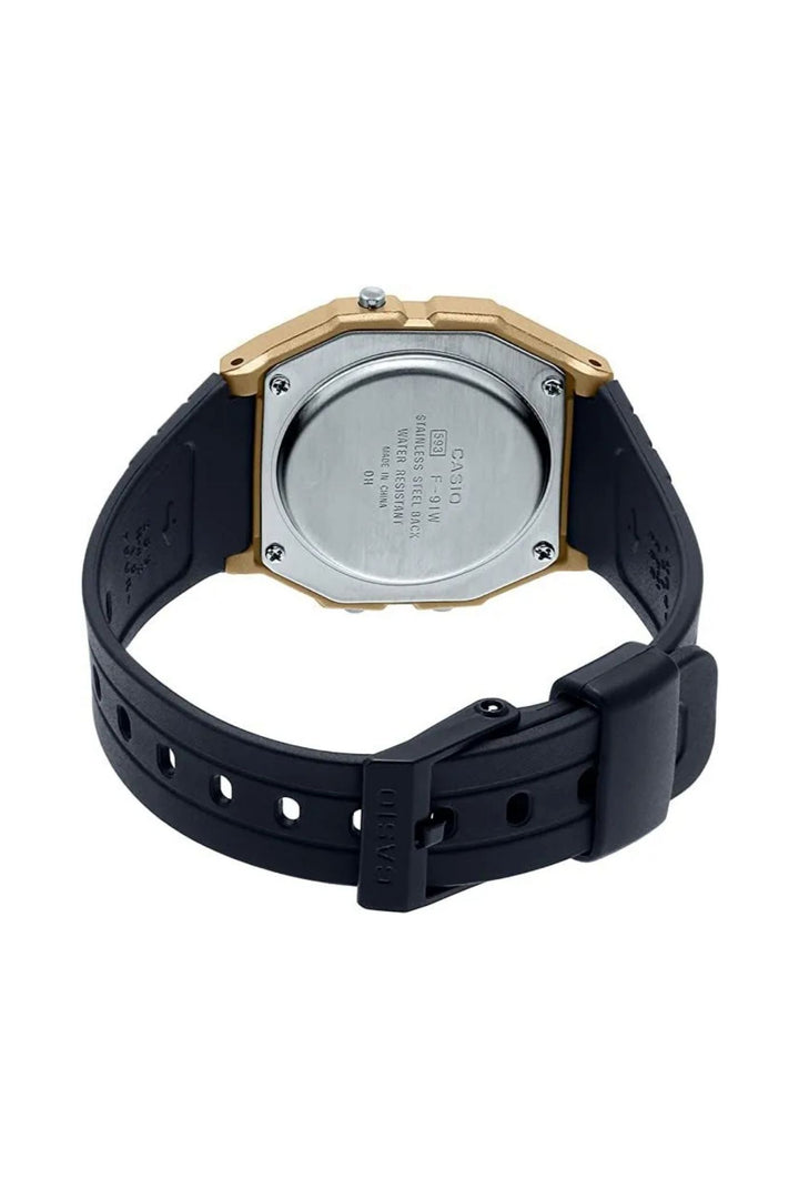Digital Gold Case Watch - Black