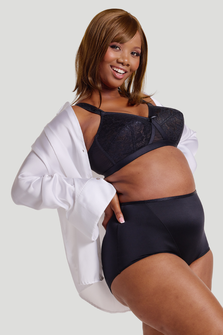 2 Pack Lace Cross Your Heart Bras - Mocha/Black