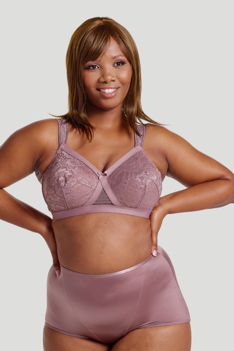 2 Pack Lace Cross Your Heart Bras - Mocha/Black