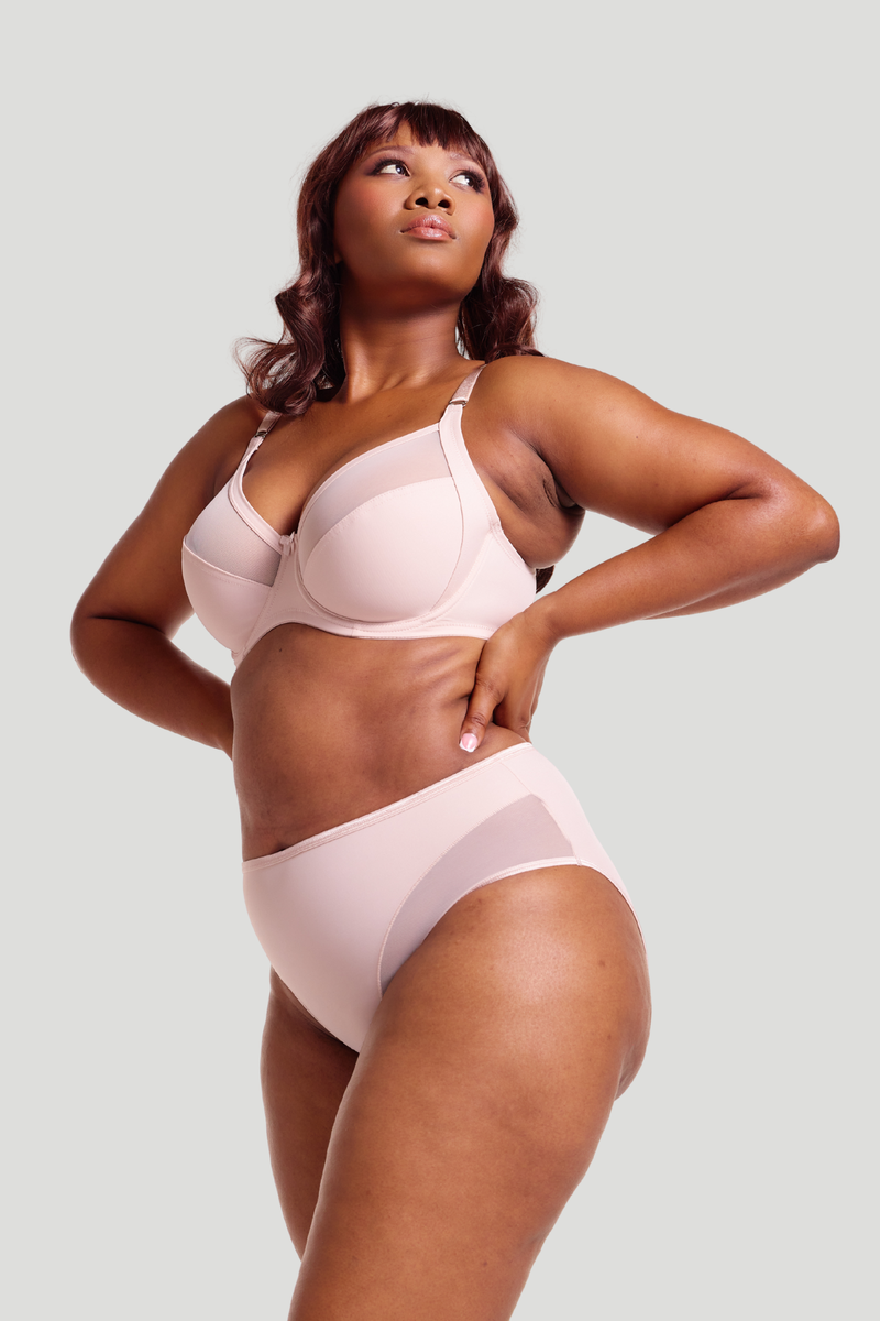 Matt & Sheer Underwire Bra - Mocha
