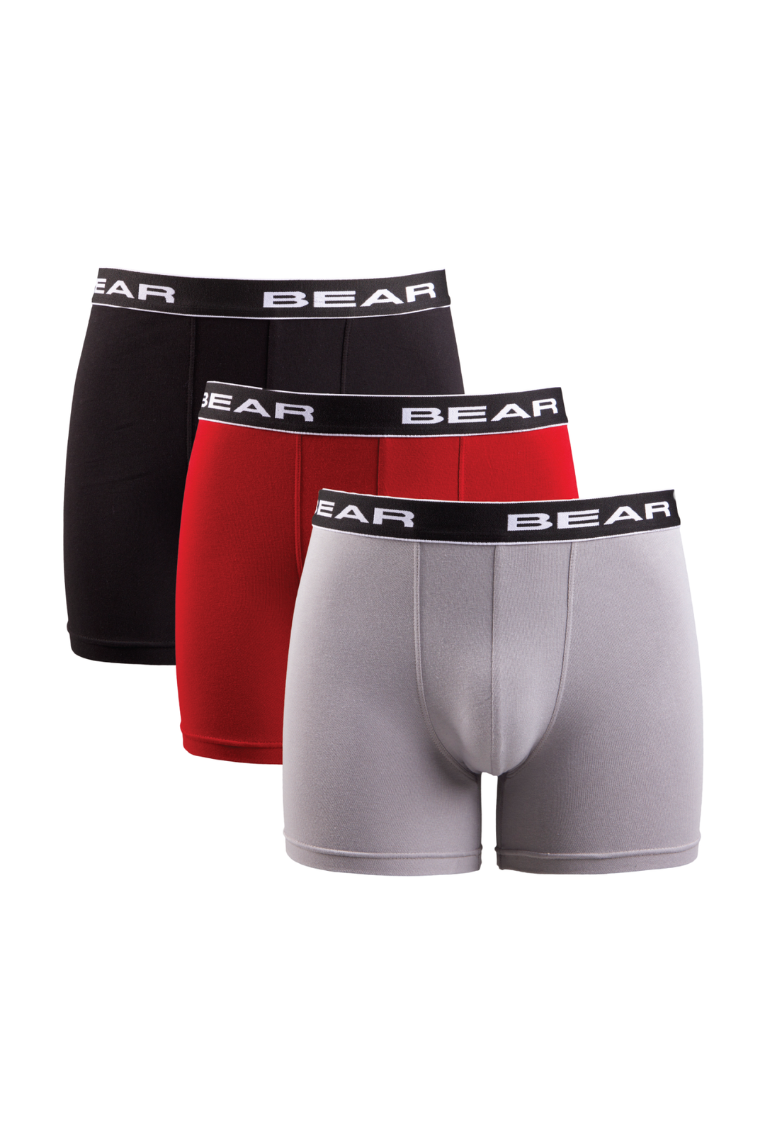 3 Pack Core Body Shorts - Black/Grey/Red