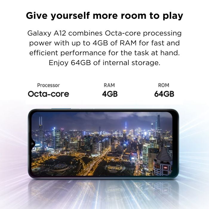 Galaxy A12 Dual Sim Cellphone- Blue