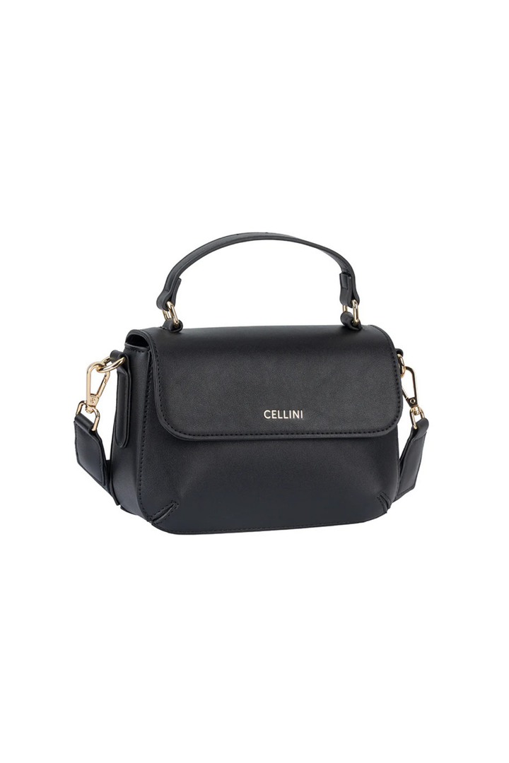 Hazel Flapover Sling Bag - Black