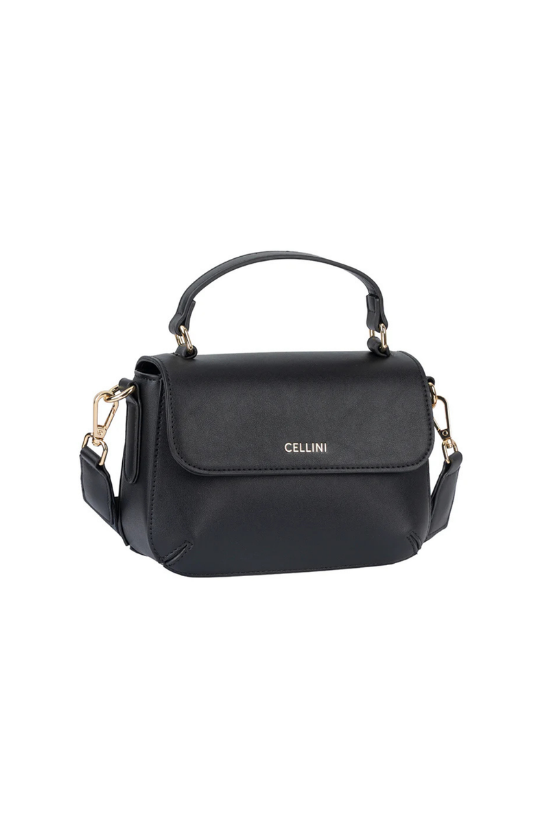 Hazel Flapover Sling Bag - Black